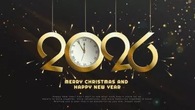 黄金のアニメーションによる2026年の新年のご挨拶（イントロ）