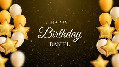 golden balloon birthday wishes