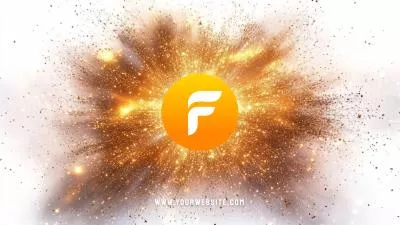 Golden Blast Particle Ai Logo Animation Reveal Intro