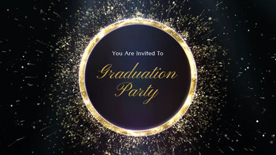 Círculo Dorado Graduación Invitación