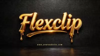 Golden Fluid Movie Style Ai Logo Animation Reveal Intro