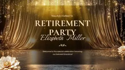 Golden Love Memories Moment Grandma Retirement Wishes Collage Photo Slideshow