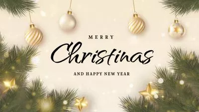 Golden Merry Christmas Greeting Wish Family Holiday Memories Photo Slideshow