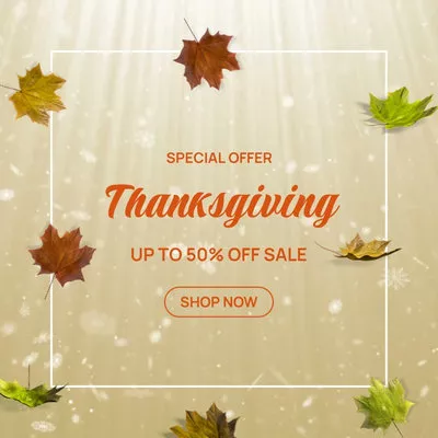 Golden Thanksgiving Day Sale Post