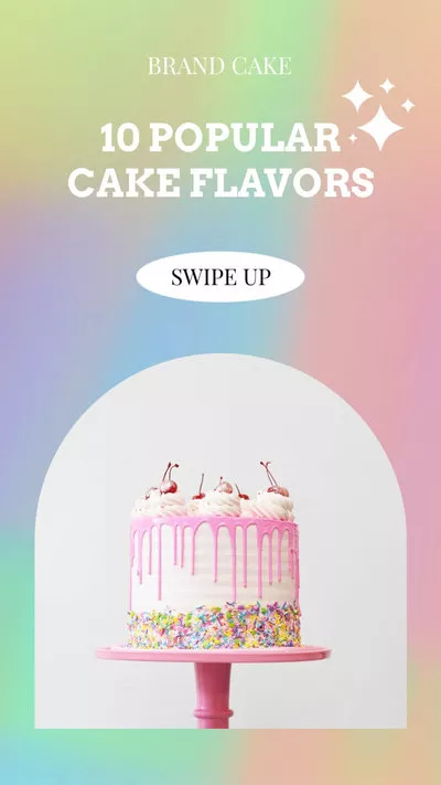Gradient Background Cake Store Promotion
