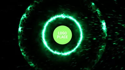 Grünes Abstraktes Logo Youtube Intro