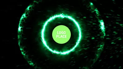 green abstract logo youtube intro