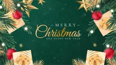 Green Christmas Holiday Greetings Video