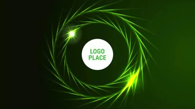 緑の円 ロゴ アニメーション