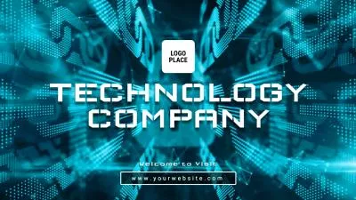  Green Data Lock Business Cloud Space Technology Company Logo Intro Outro