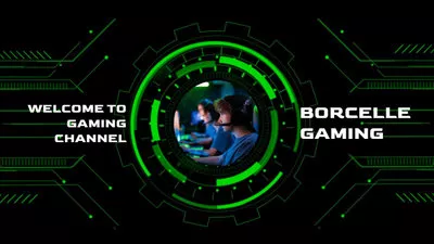 Green Futuristic Gaming Tech Channel Youtube Intro