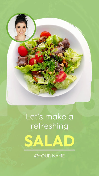 Green Healthy Salad Recipe Making
