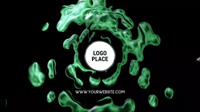 Green Liquid 3d Tech Business Logo Intro Outro