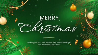 Green Joyeux Noel Holiday Wish Intro
