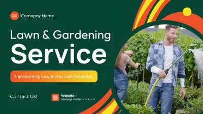 Green Natural Lawn Gardening Services Promo