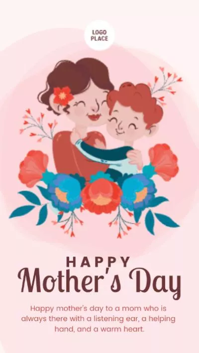  Hand Draw Happy Mothers Day Thank You Greeting Instagram Story Intro