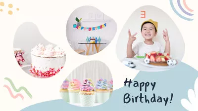 Happy Birthday Collage for Baby