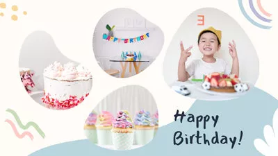 Happy Birthday Collage For Baby