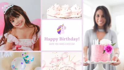 Happy Birthday Collage For Girl