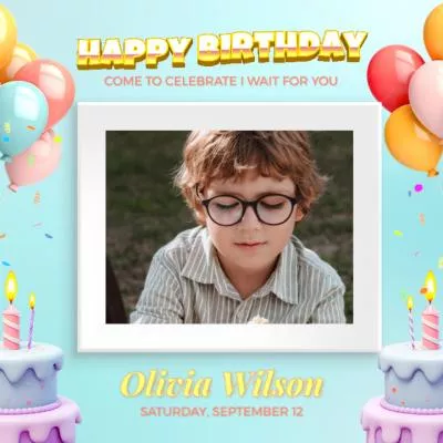 Happy Birthday Party Invitation Holiday Wish Slideshow