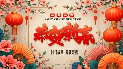 Happy Chinese New Year Celebrate 2026 Horse Message Intro