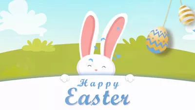 复活节快乐兔子问候语
