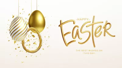 Happy Easter Greeting Eggs Wishes