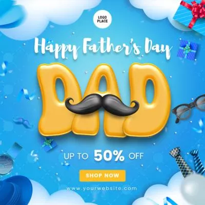  Happy Fathers Day Dad Sale Promo Ads Business Instagram Post