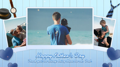 Happy Fathers Day Family Memory Photo Collage Slideshow