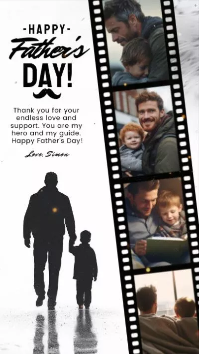  Happy Fathers Day Film Polaroid Photo Collage Family Tiktok Story