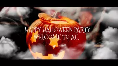 Happy Halloween Night Costume Party Festival Invitation