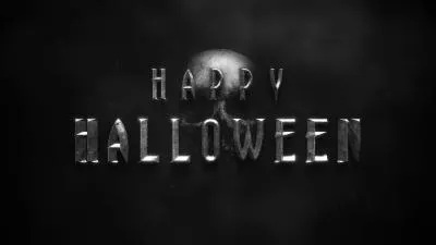 Happy Halloween Scary Skull Fire Particle Intro