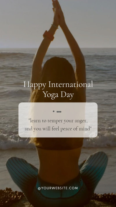 国际瑜伽日快乐 Instagram 故事