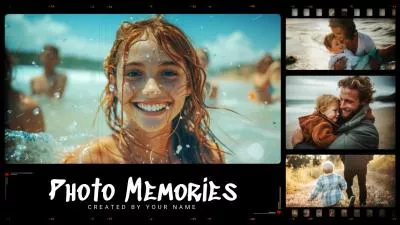 Happy Memories Family Photo Collage Travel Birthday Friends Movie Slideshow