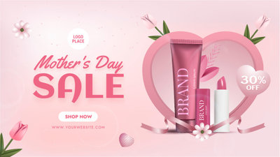 Happy Mothers Day Cosmetics Sale Promo
