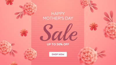 Happy Mothers Day Love Sale Promo Celebrate Ads