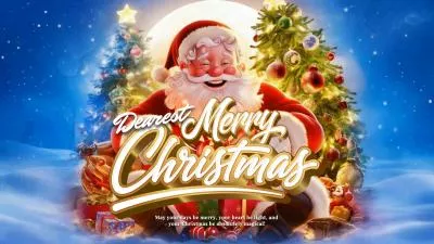 Happy Santa Merry Christmas Greeting Wishes Business Holiday Intro