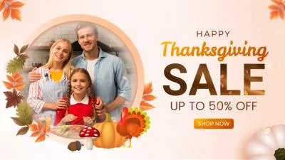 Happy Thanksgiving Day Autumn Sale