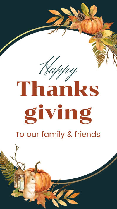 Happy Thanksgiving Day Wish Greeting Slideshow Reel