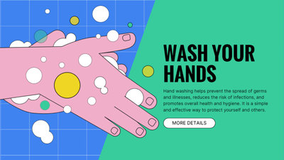 醫療保健洗手提示插圖
