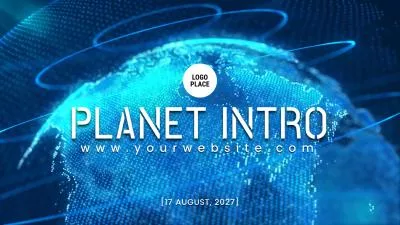  High Tech Earth Planet Global Business Logo Intro Outro