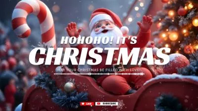 Hohoho Santa Merry Christmas Greeting Music Youtube Channel Intro