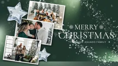 Holiday Merry Christmas Family Memories Wishes Greeting Photo Collage Slideshow