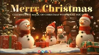 イラスト-クリスマス-ホリデー-グリーティング-音楽-プレイリスト-YouTube-チャンネル