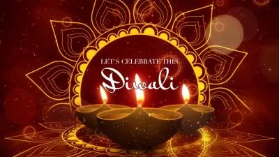 India Diwali Celebración Publicación Social