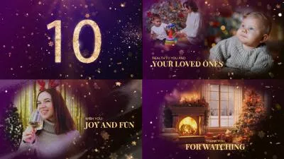 Ink Countdown Merry Christmas Family Memories Holiday Greeting Slideshow