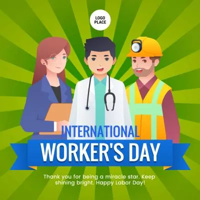  International Workers Day Happy Labor Day Business Greeting Instagram Post