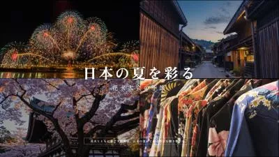 日本の夏の花火大会の思い出を記録する旅行愛のスライドショー