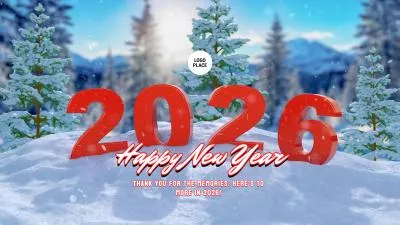 Light Snow View Welcome 2026 Happy New Year Gratitude Wish Intro