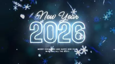 Light Snowflake Modern Welcome 2026 Happy New Year Business Intro